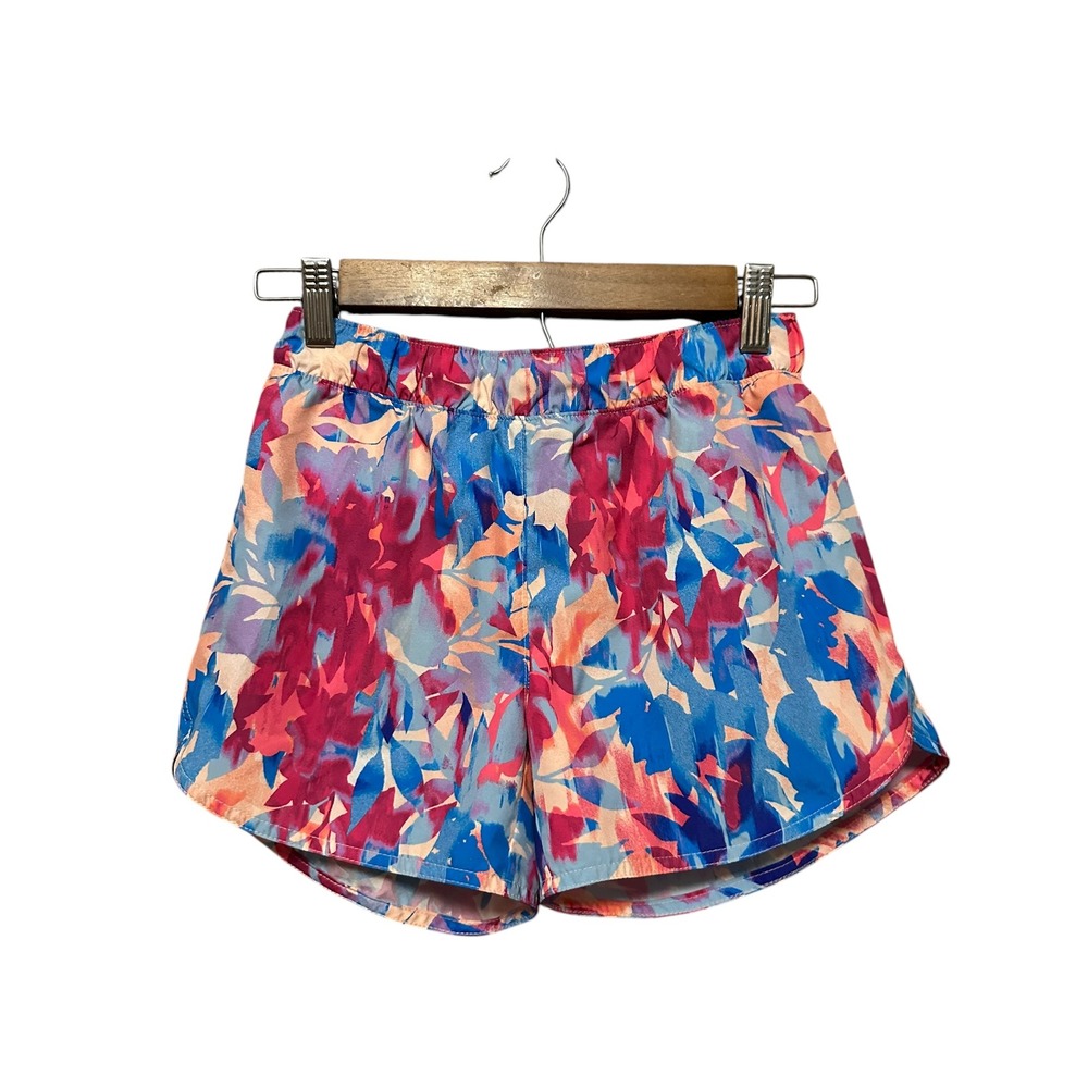Old Navy Kids Girls XL Shorts Athletic Floral Print Elastic Waist Drawstring